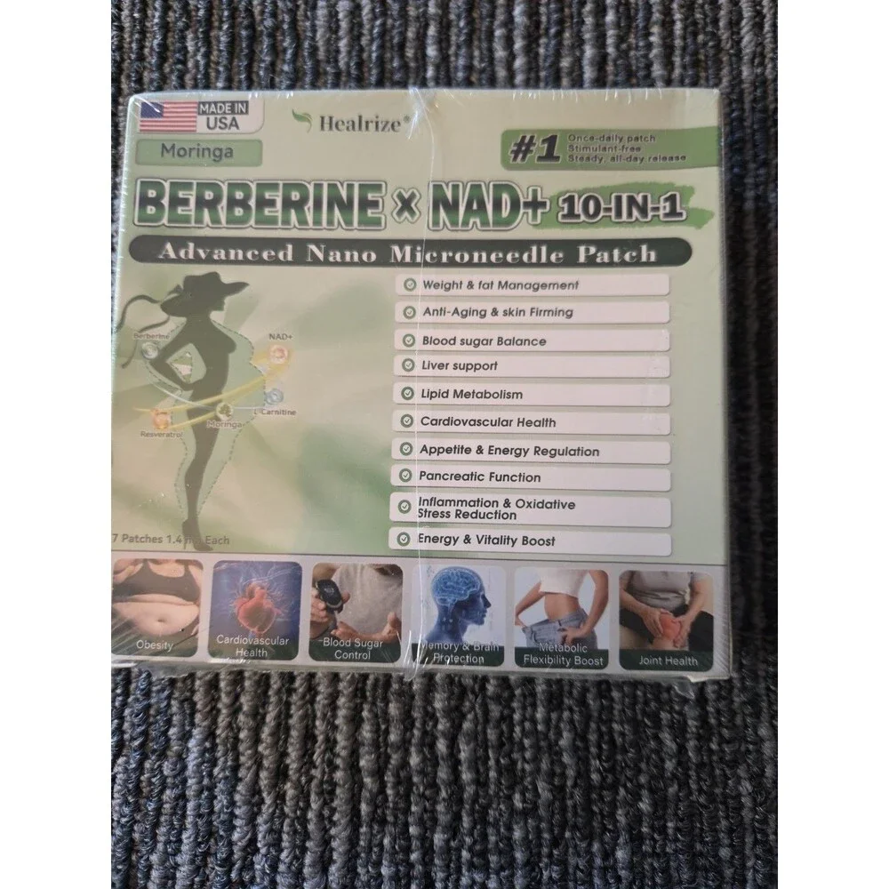 Moringa BERBERINE X NAD + 10-in-1 Advanced Nano Microneedle Patch,small Patch